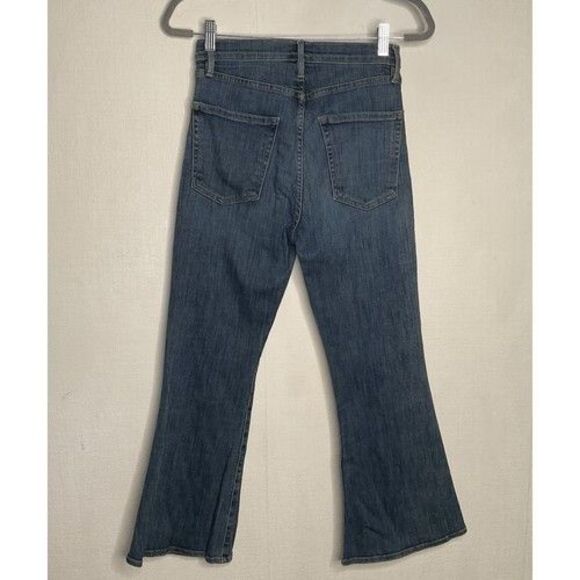 Frame Le Crop Flare Blue Super High Denim Jeans Women Size 26 (Worn 1X) - Picture 13 of 14
